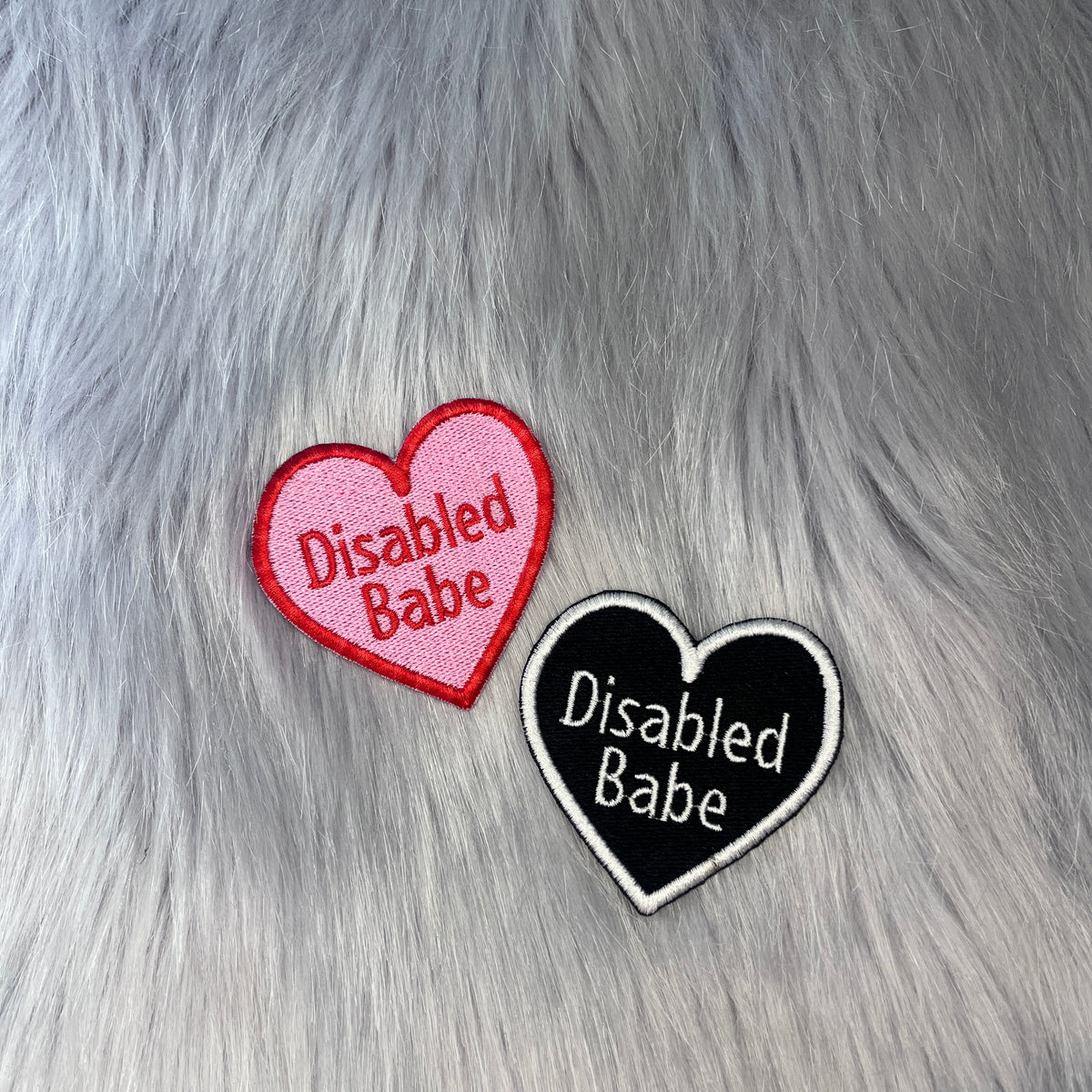 Disabled Babe Heart Embroidered Patch