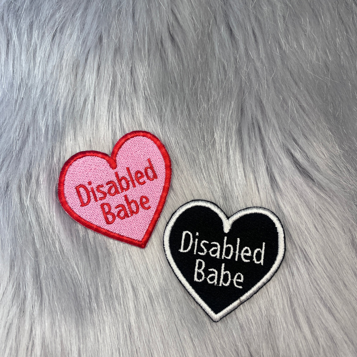 Disabled Babe Heart Embroidered Patch