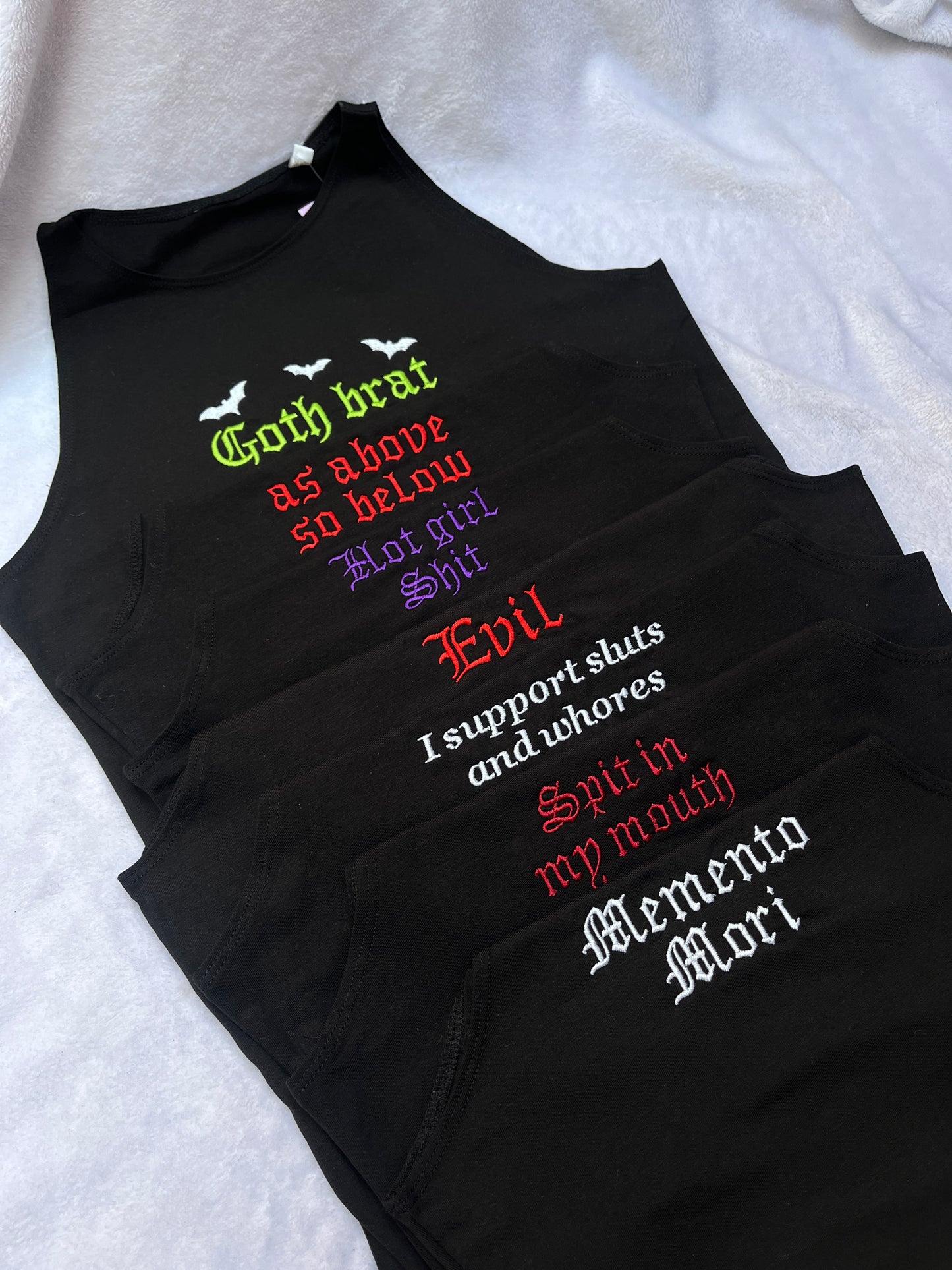 Custom Embroidered Cropped Tank Top