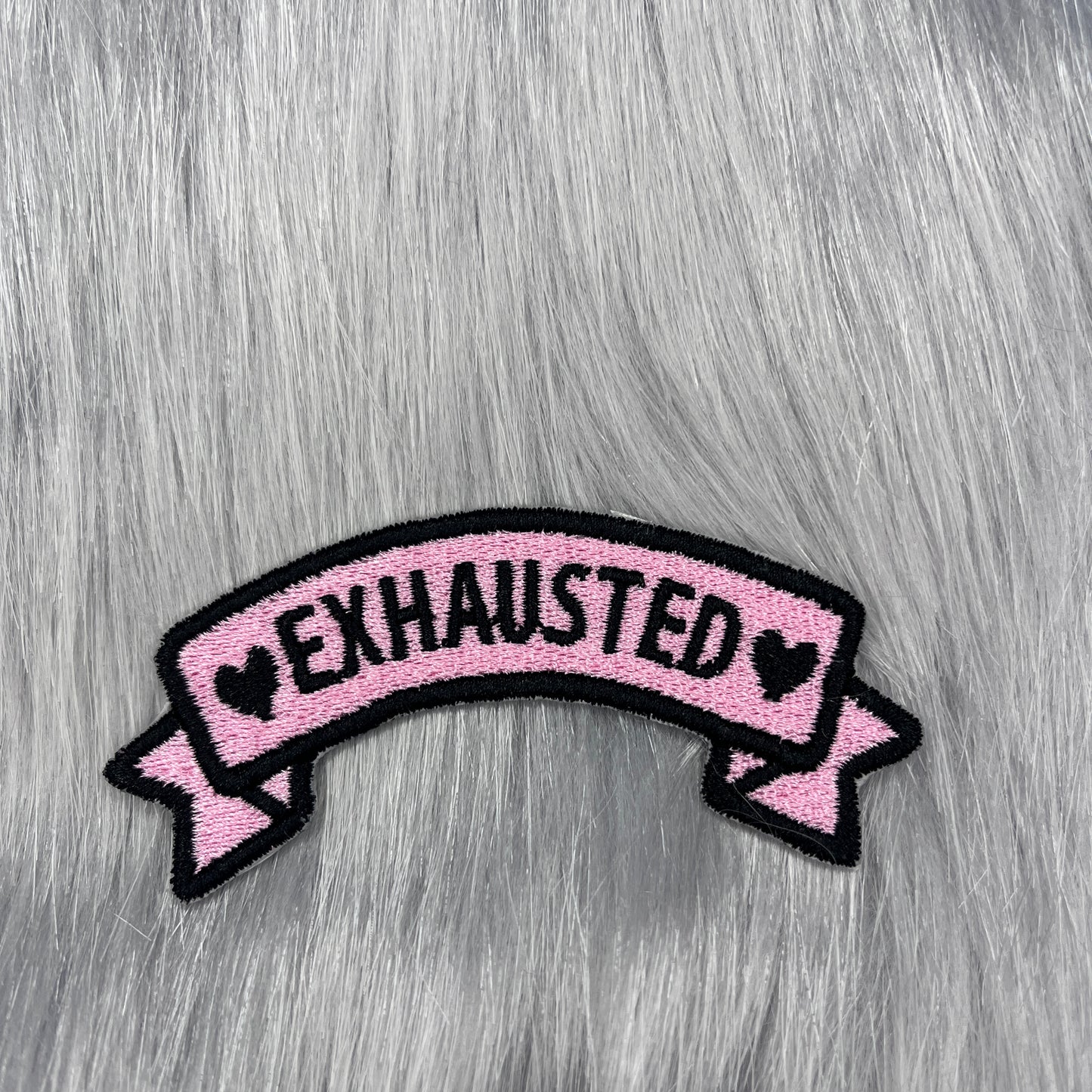 Exhausted Banner Embroidered Patch