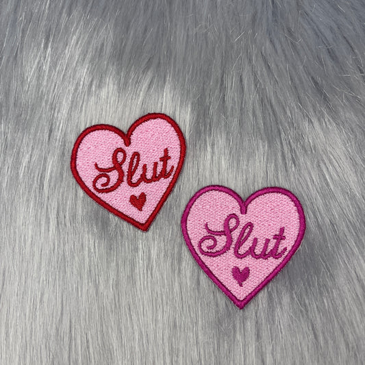 Slut Heart Embroidered Patch