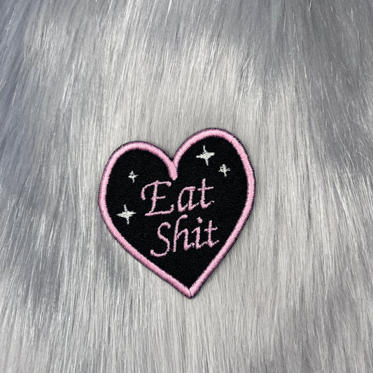 Eat Shit Heart Embroidered Patch