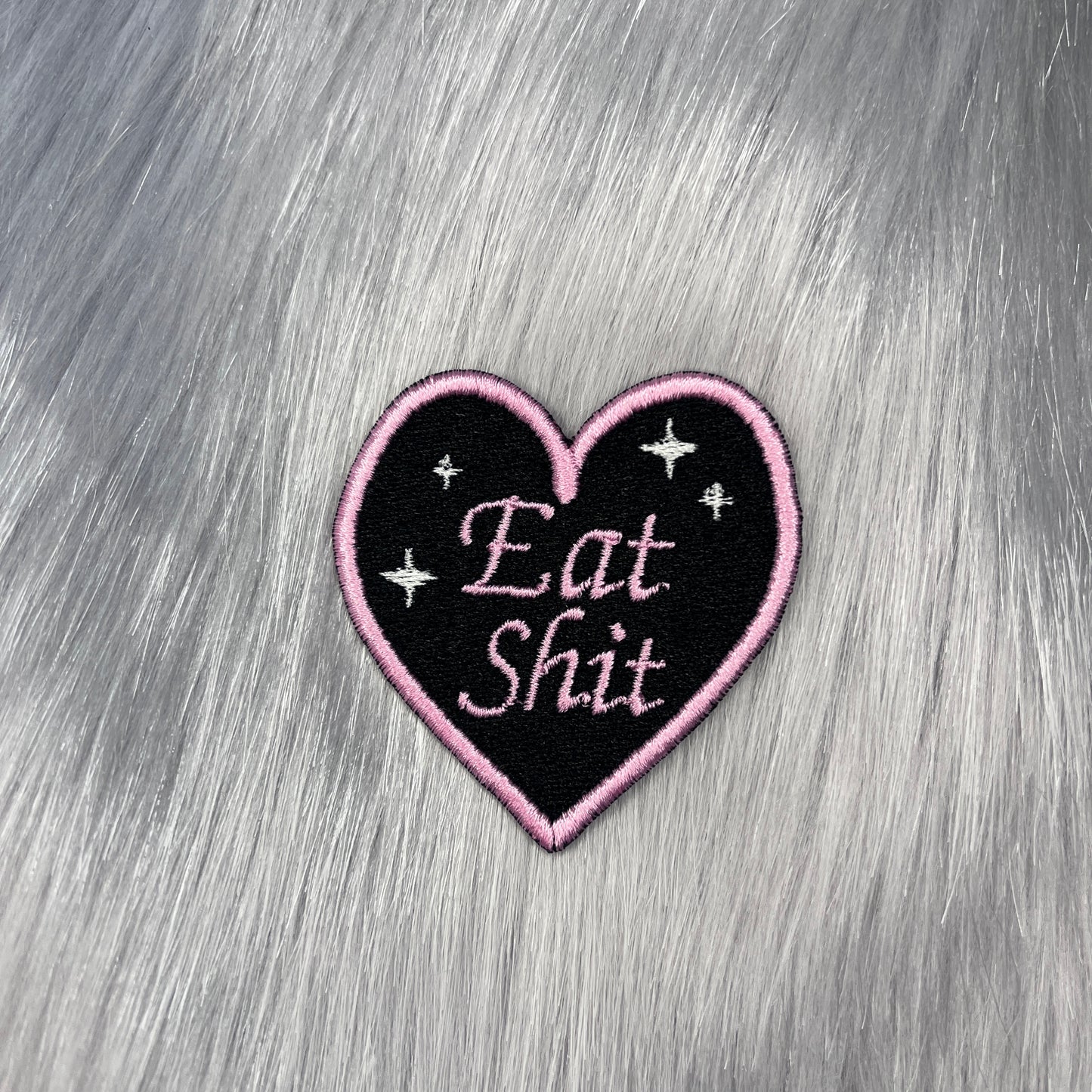 Eat Shit Heart Embroidered Patch