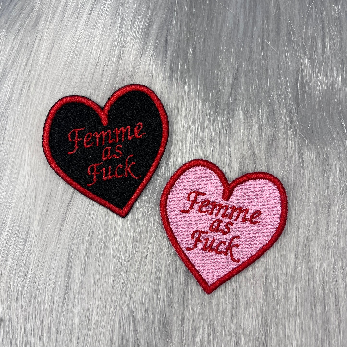 Femme As Fuck Heart Embroidered Patch