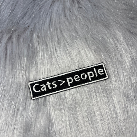 Cats Over People Embroidered Patch