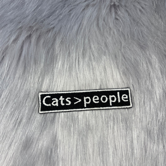 Cats Over People Embroidered Patch