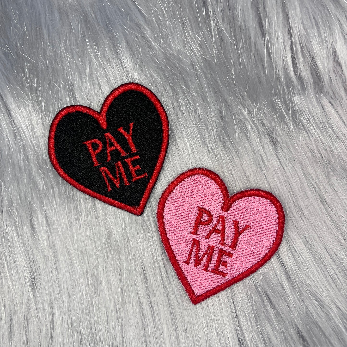 Pay Me Heart Embroidered Patch