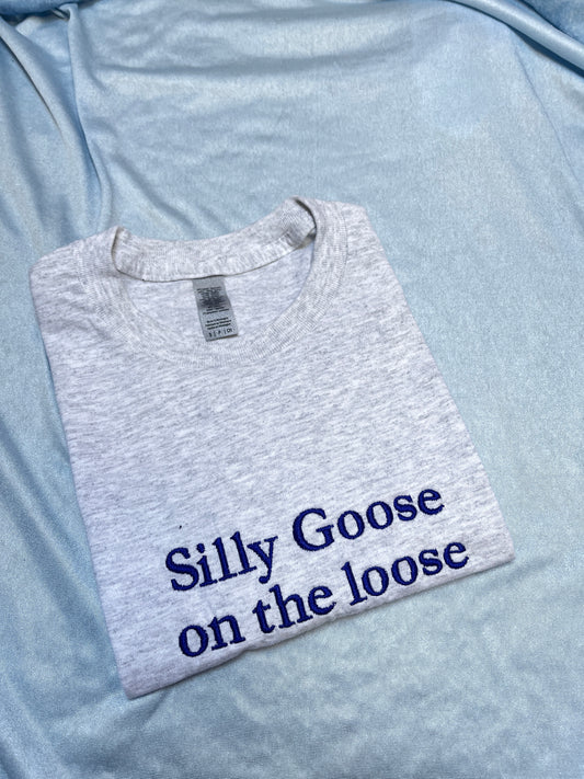 SMALL - grey, silly goose on the loose