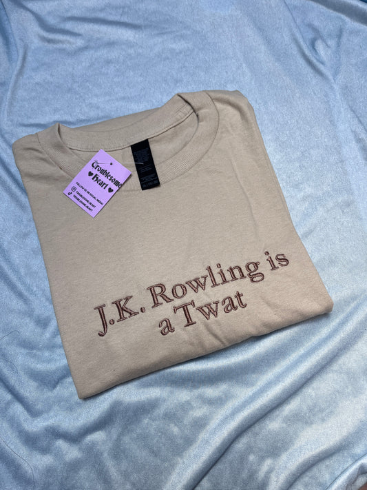 2XL - Tan, J.K Rowling is a Twat tee