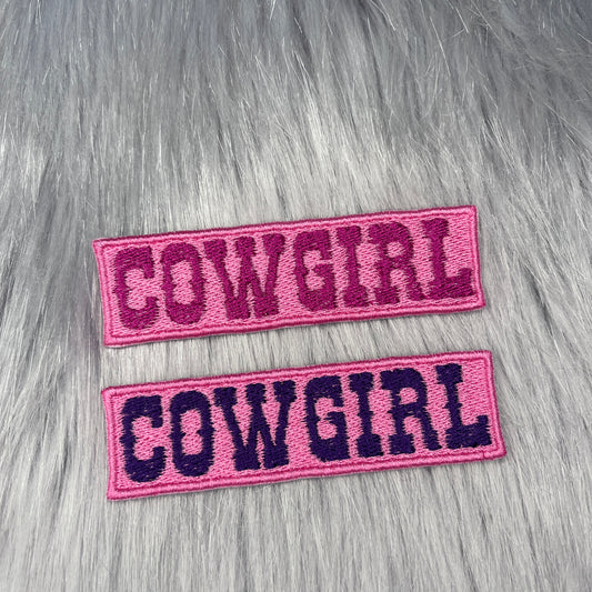 Cow Girl Embroidered Patch