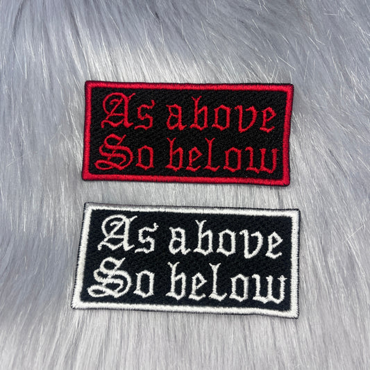 As Above So Below Embroidered Patch