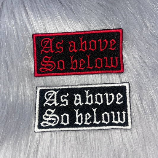 As Above So Below Embroidered Patch