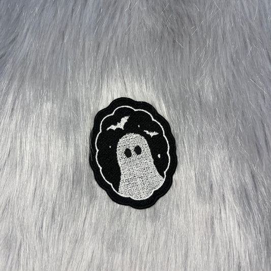 Ghost and Bat Embroidered Patch