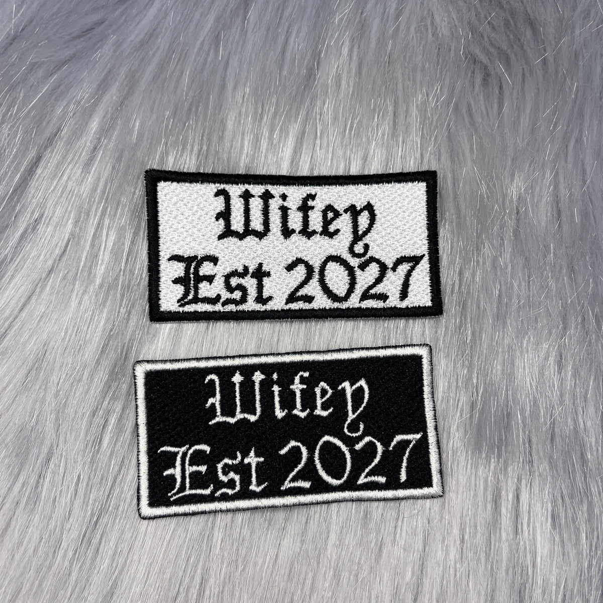 Wifey Date Embroidered Patch
