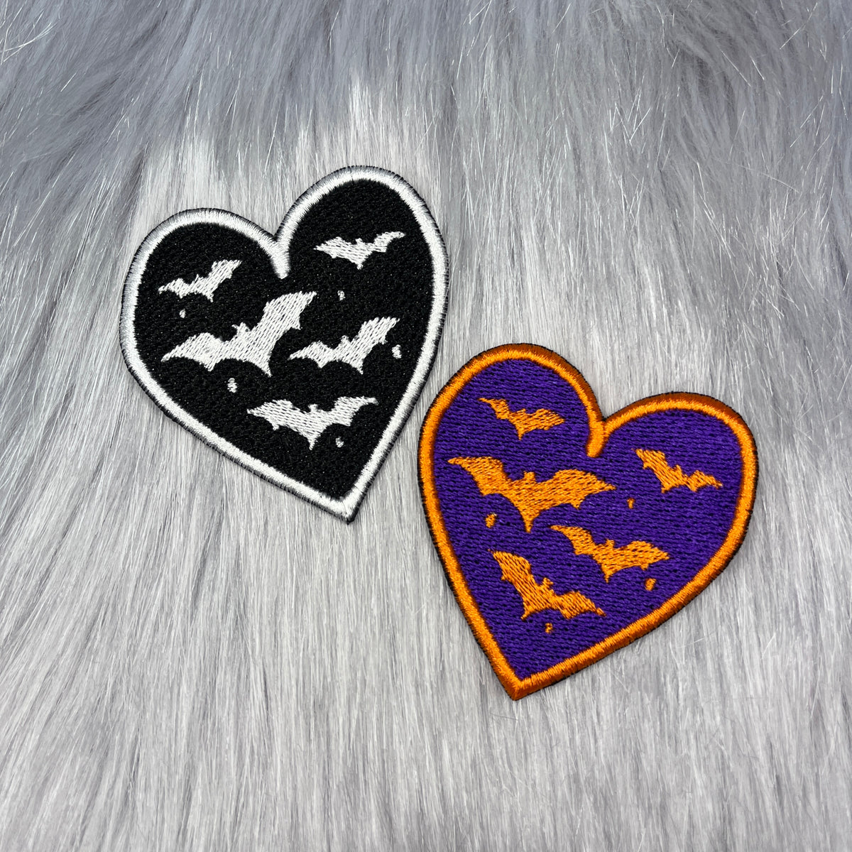 Bats Heart Embroidered Patch