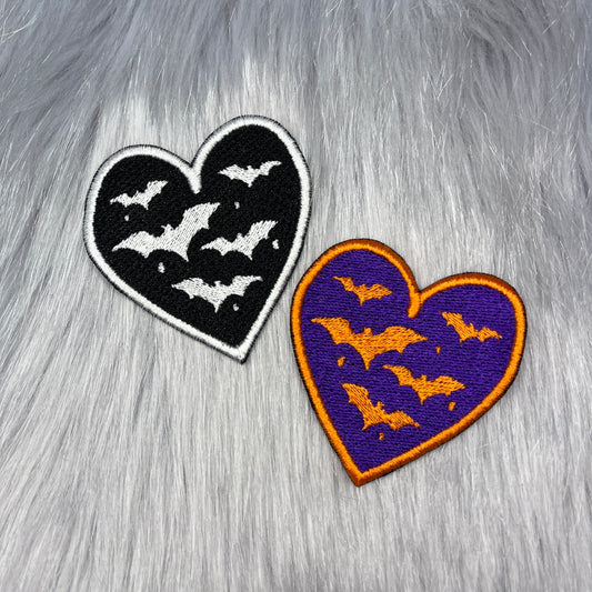 Bats Heart Embroidered Patch