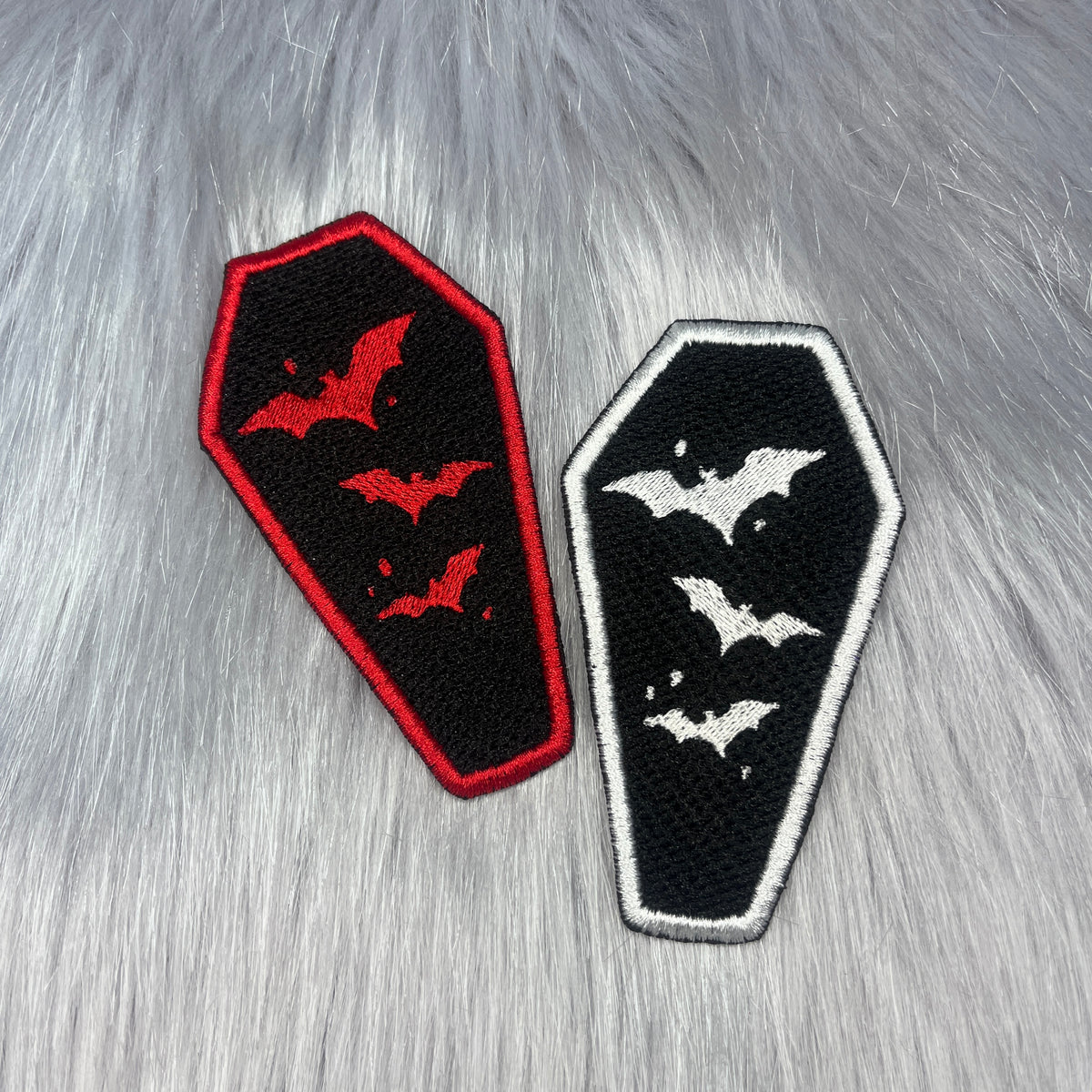 Bat Coffin Embroidered Patch