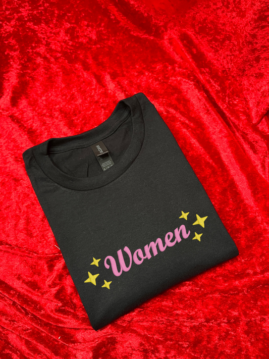 Women Sparkle Embroidered Sweatshirt / T-Shirt
