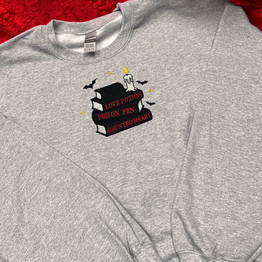 Spooky Book Stack Sweatshirt