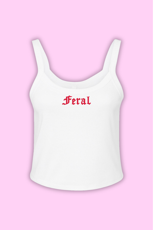 Feral Spaghetti Strap Crop Tank Top