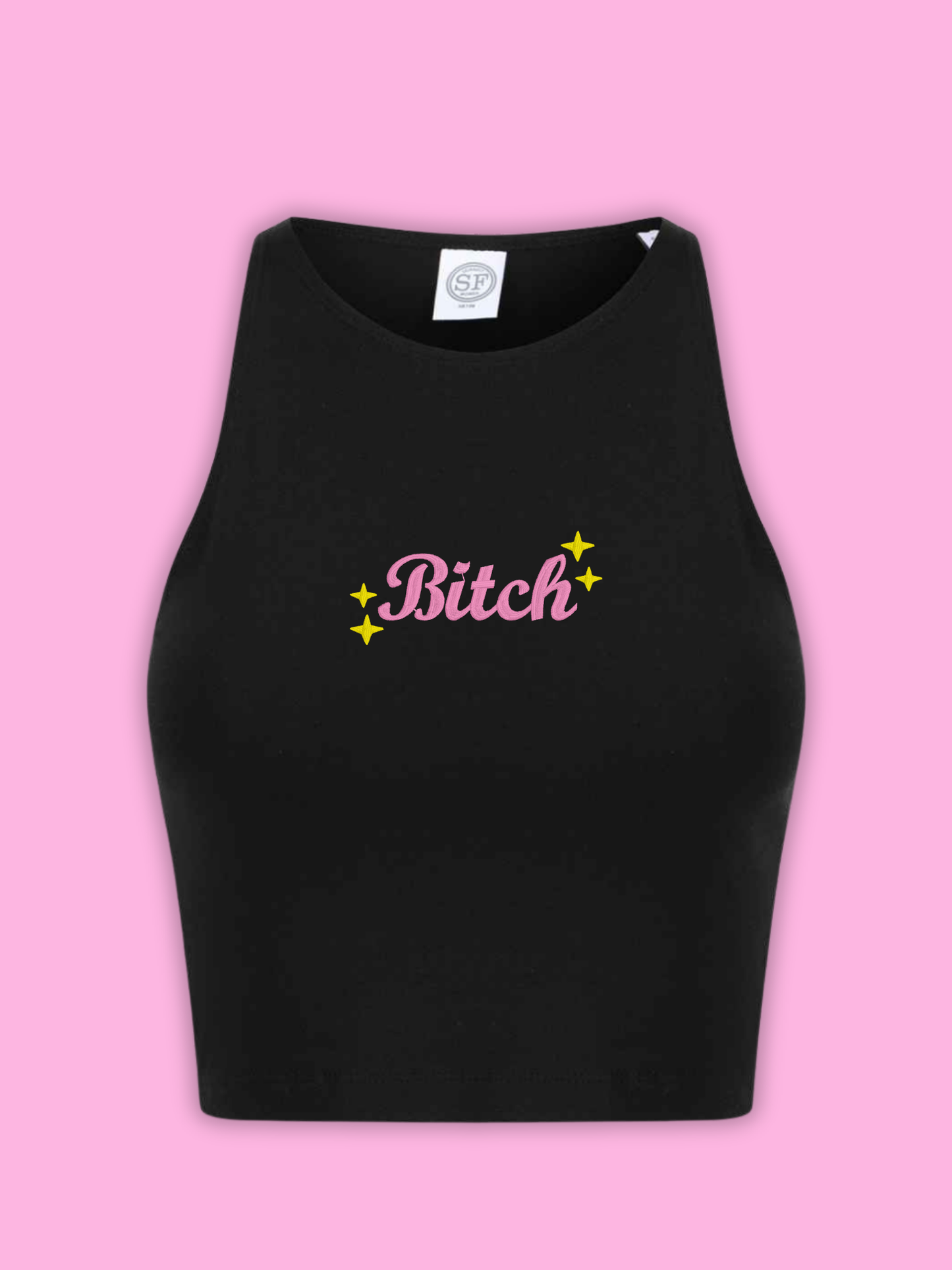 Bitch Cropped Tank Top