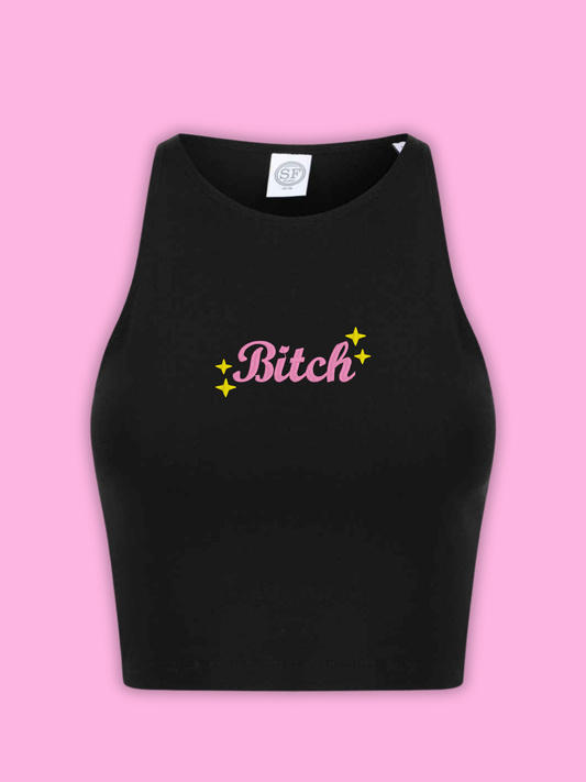 Bitch Cropped Tank Top