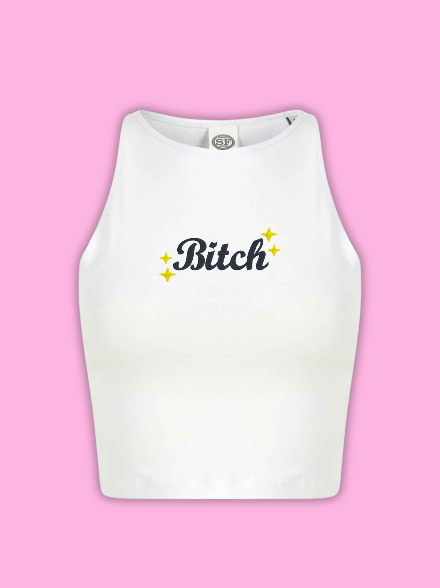 Bitch Cropped Tank Top
