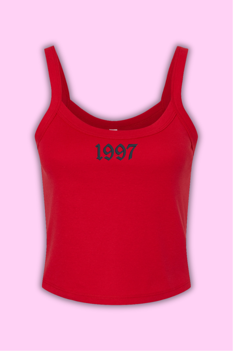 Custom Year Spaghetti Strap Crop Tank Top