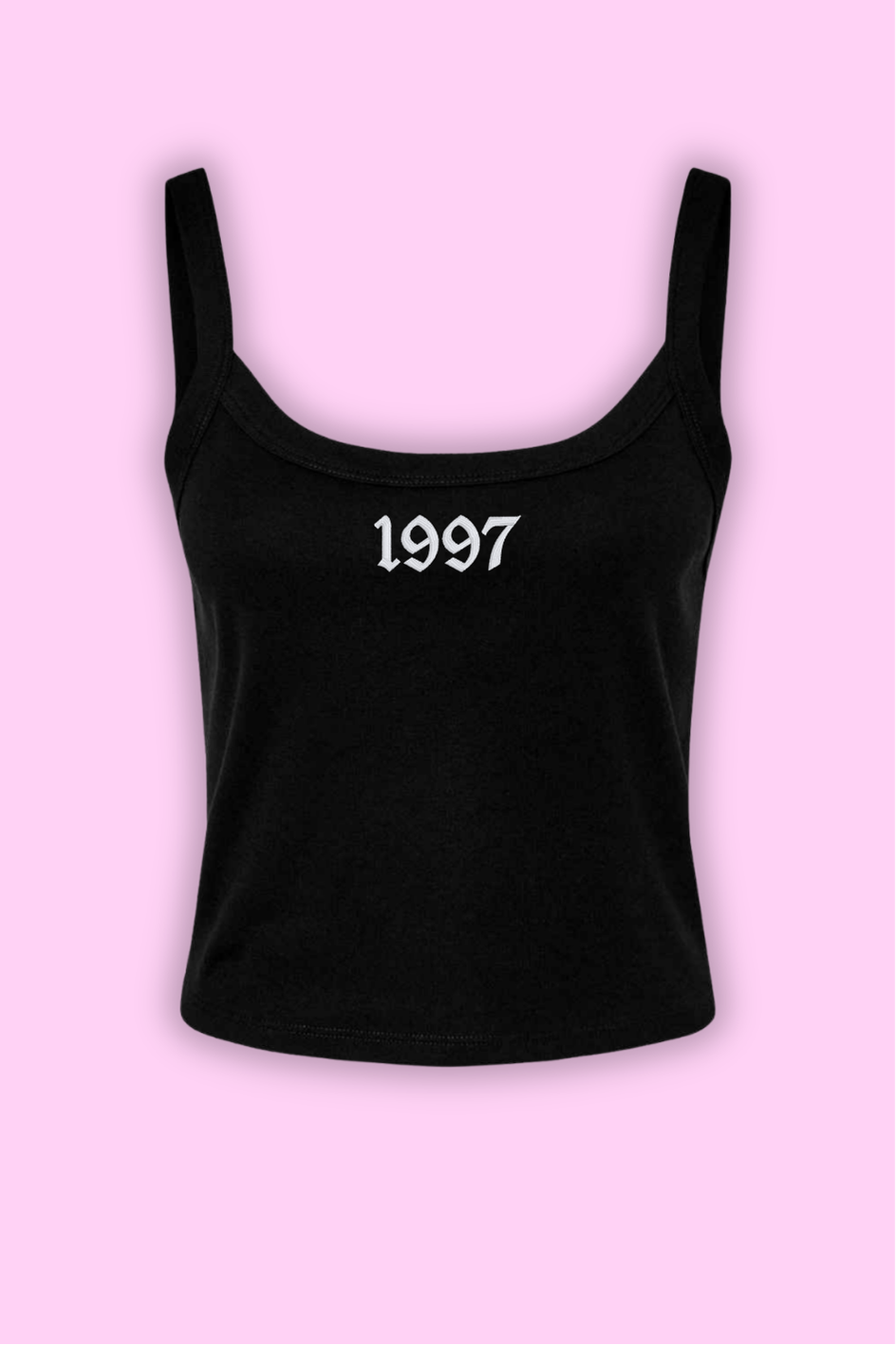 Custom Year Spaghetti Strap Crop Tank Top