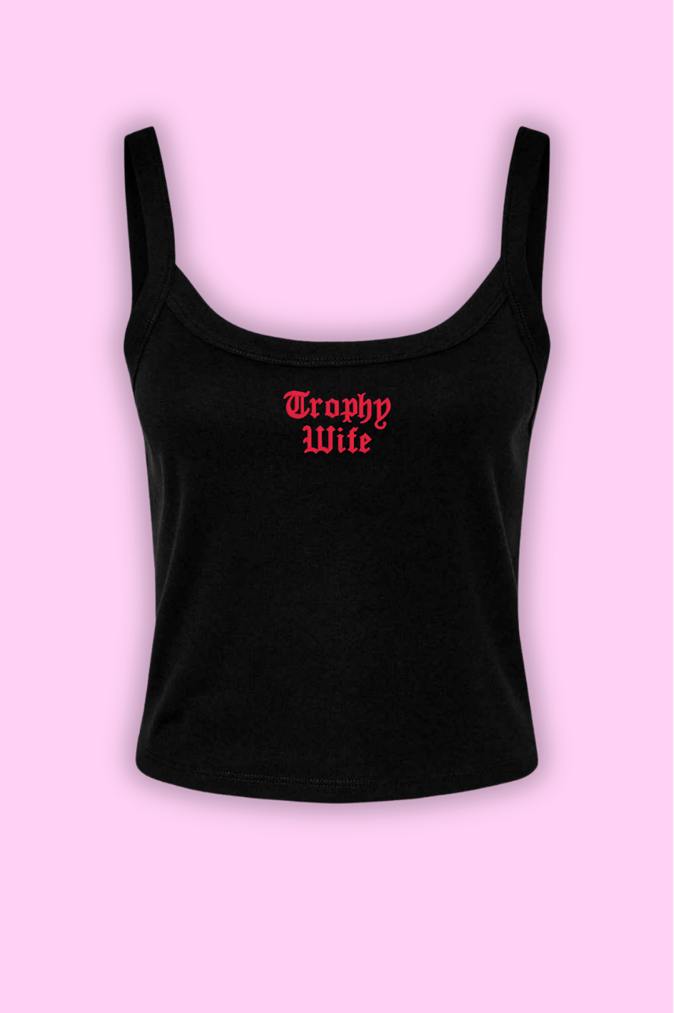 Trophy Wife Spaghetti Strap Crop Tank Top
