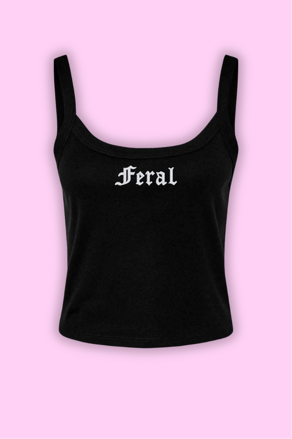 Feral Spaghetti Strap Crop Tank Top